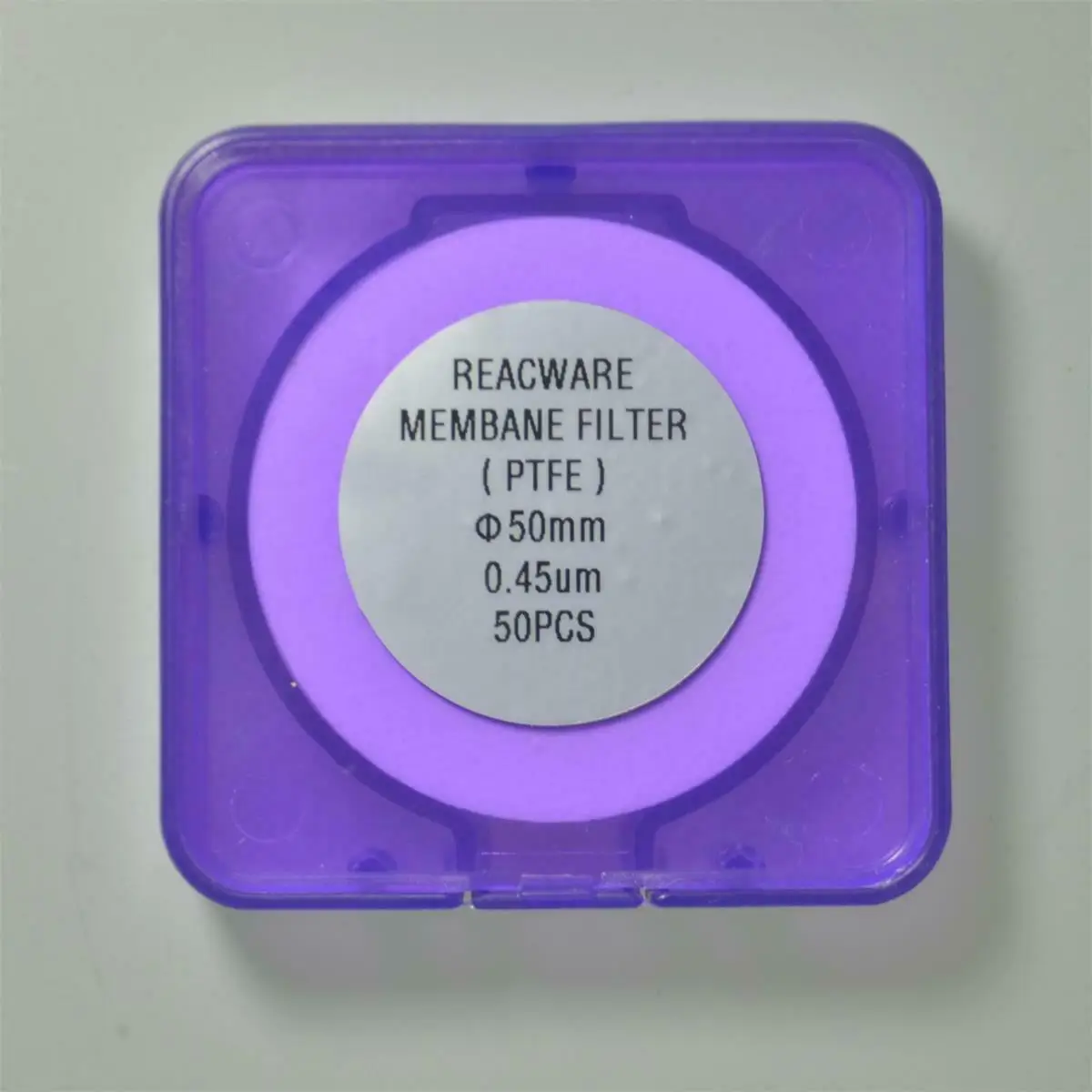 

Лабораторный мембранный фильтр OD = 50 мм, 0,45 мкм, изготовлен из PTFE,50 шт./упак.