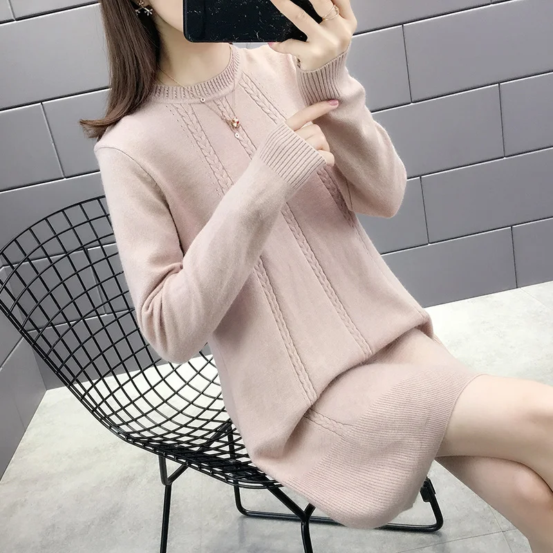 

120164 new sweater on han edition of loose long hedge render unlined upper garment to 33