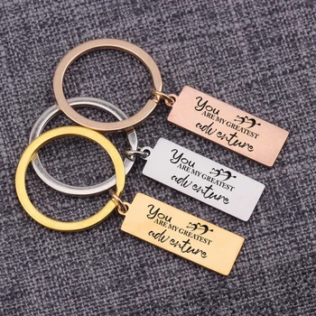 

You Are My Adventure Love Keychain Wedding Gift Pendant Bag Charm Accessories Lettering Key Holder Charm Keytag Lovers Present