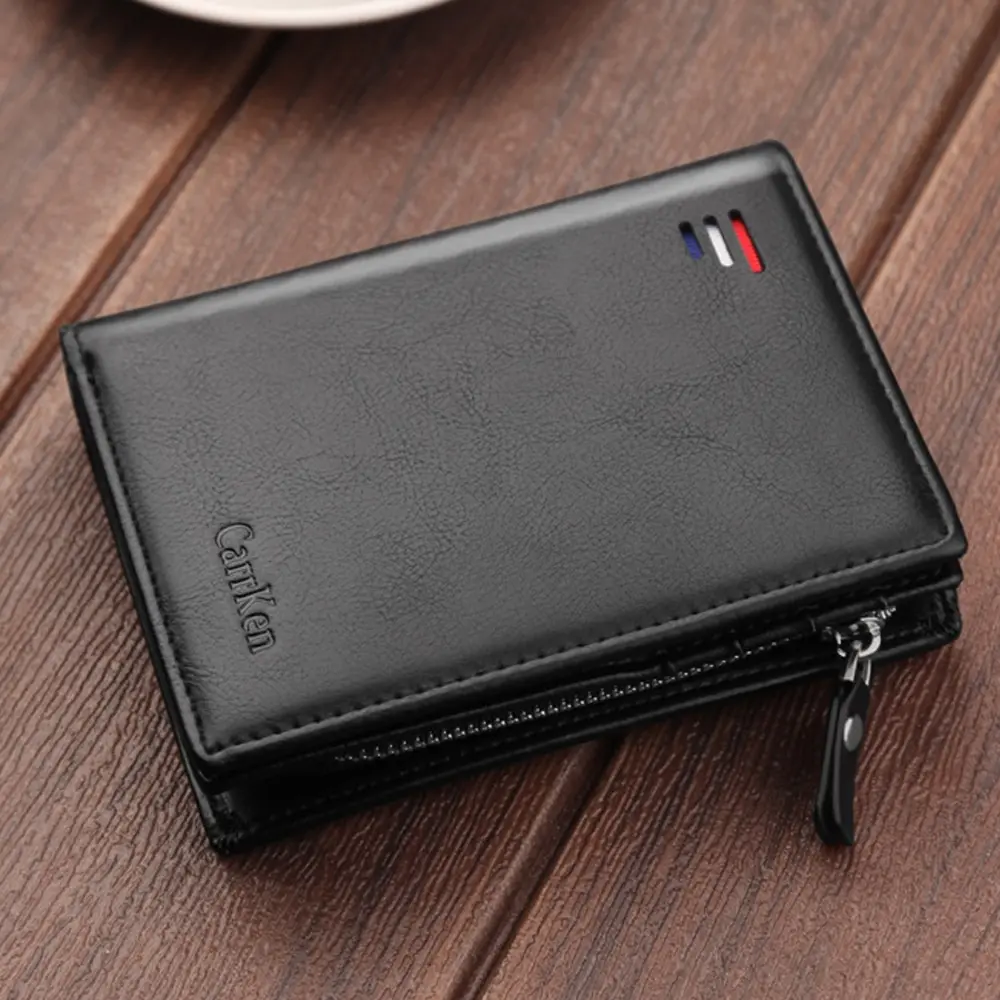 Cartera de lujo de cuero Vintage para hombre, cartera pequeña de cuero de vaca con Clip para dinero, tarjetero, 2020