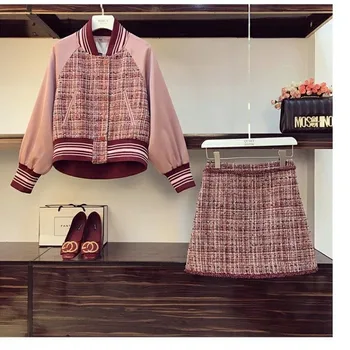 

Women's 2020 Autumn New Suit, Female Western Style Belly Covering Slimming Skirt Two-Piece Set