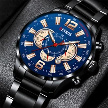 

Luxury Mens Watches Stainless Steel Fashion Calendar Quartz Men Wrist Watch Male Business Luminous Leather Clock reloj hombre