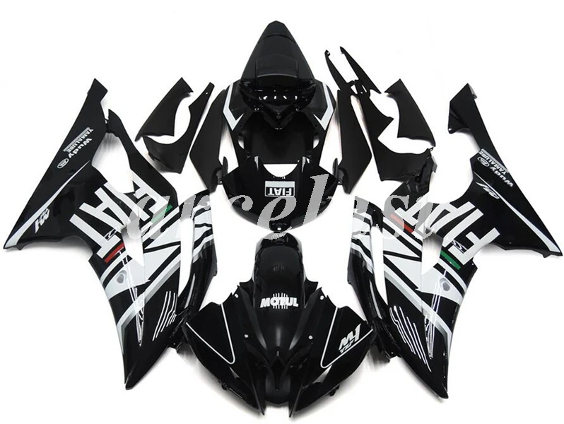 4 бесплатные подарки литьевая Форма ABS обтекатели комплект подходит для YAMAHA YZF-R6 2008- 08 09 10 11 12 13 14 15 16 набор черный