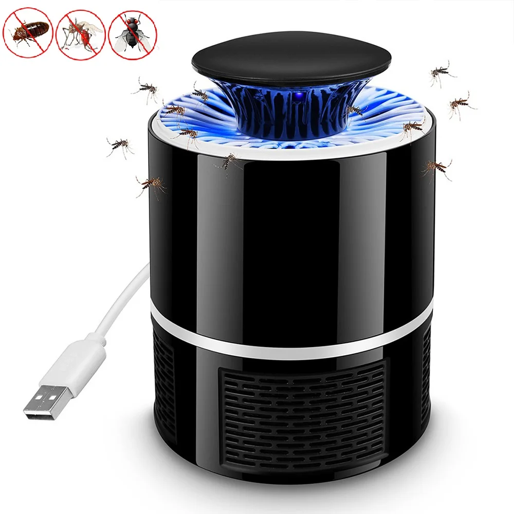 Electric UV Light Mosquito Killer Lamp No Voice Insect Trap Catcher LED Flies Silent Killing Pest Repellents Zapper | - Цена: 