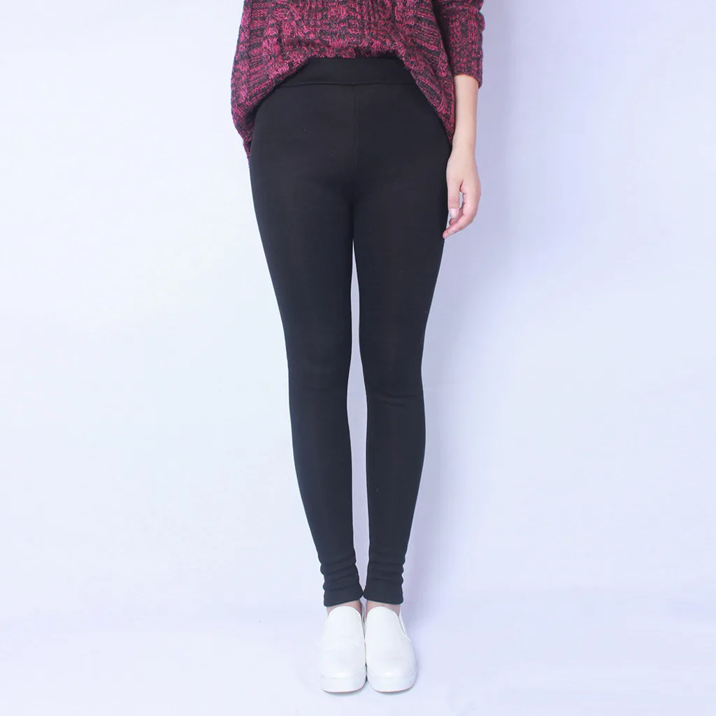 Fashion Leggings Women Winter Warm Plus Velvet Elastic Waist Trousers Pants Push Up Leggings Fitness Plus Size Leggings Women