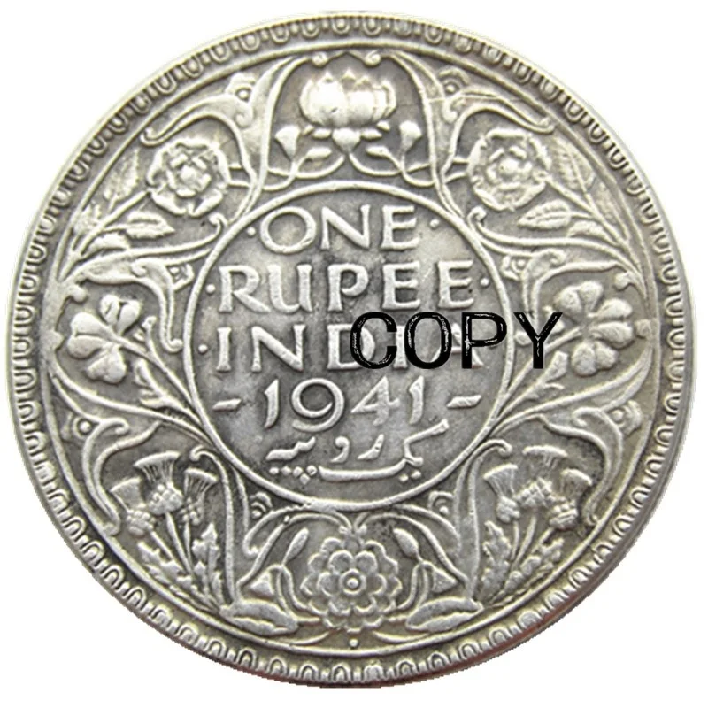 INDIA ONE RUPEE Silver-Plated Coins COPY