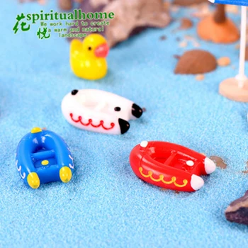 

Small Lifeboat Yacht Hovercraft Boat Toy Boy Ship Barge Launch Pleasure Motorcycle Statue Figurine Crafts Ornament Miniatures