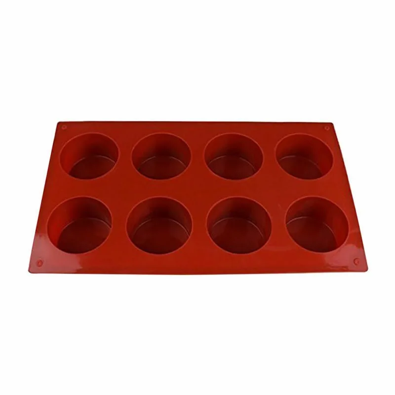 

8 Cavity Round Cylinder Column Silicone Handmade Soap Mold Muffin