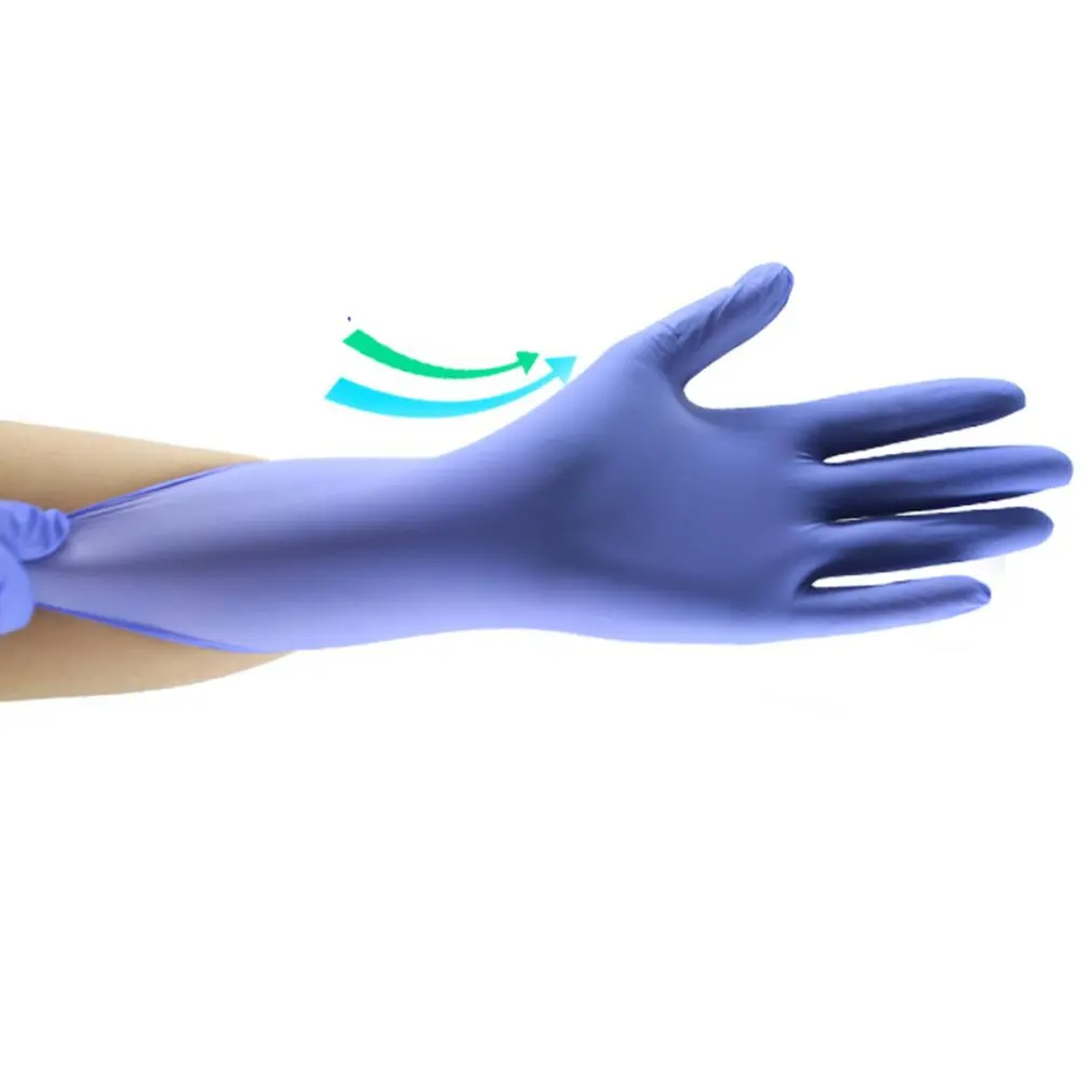 

100PCS/Set Nitri Disposable Gloves Latex Medical Work Rubber Latex Gloves For Universal Influenza and Bacteria prevention