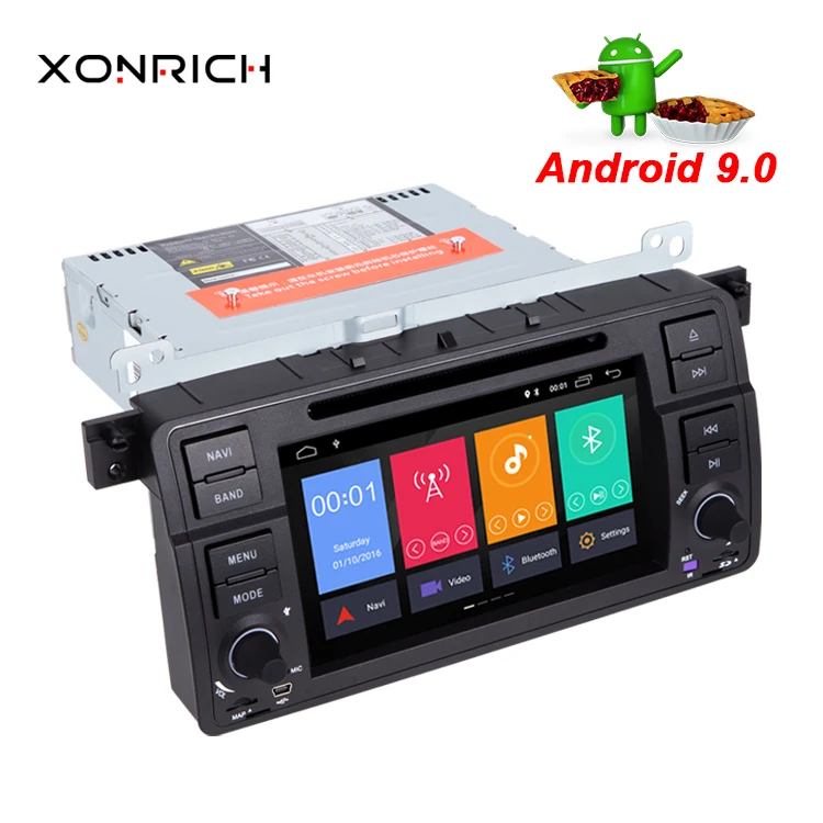 Cheap Xonrich 1 Din auto radio Android 9.0 Car DVD Player For BMW E46 M3 318/320/325/330/335 Rover 75 1998-2006 GPS Navigation OBD2 4