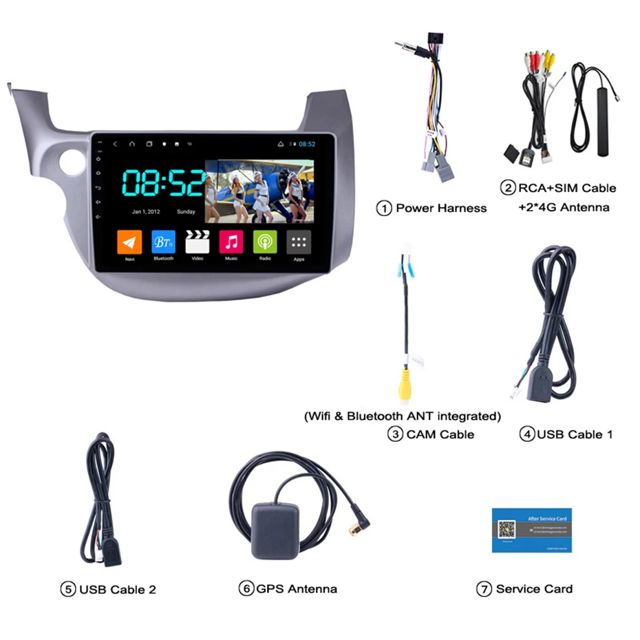 8 Cores Android 8,1 автомобильный DVD 1din мультимедийная Navi система для Honda FIT JAZZ 2008-2013 Автомобильный gps навигатор стерео головное устройство BT SWC wifi - Цвет: 8 Cores