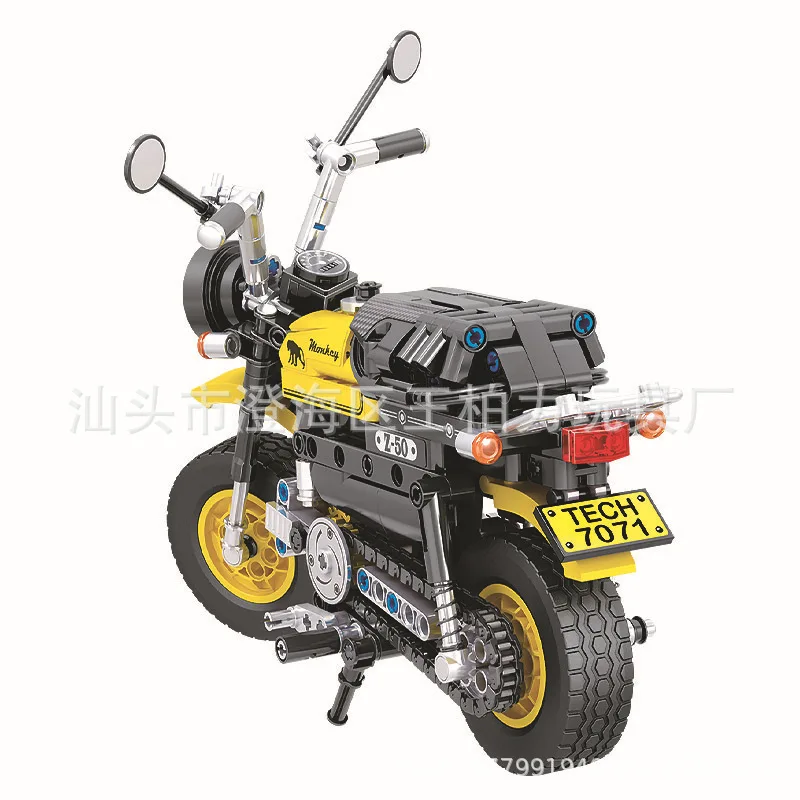 

Wei le Building Blocks Science And Technology Machinery Assembly Creative Fight Inserted Mini Motorcycle 7071 Boyfriend Gift Mod