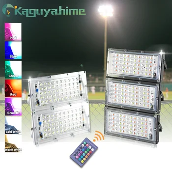 

Kaguyahime LED Floodlight 50W 100W 200W LED Flood Light 220V IP65 Waterproof Remote Control Reflector Lighting Street Spotlight