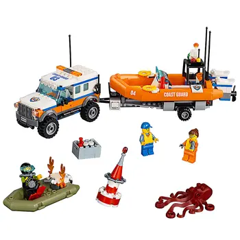 

4 x 4 Response Unit City Coast Guard 60165 Building Blocks toys for Childrens Bricks Model Kid 375Pcs Christmas birthday Gifts