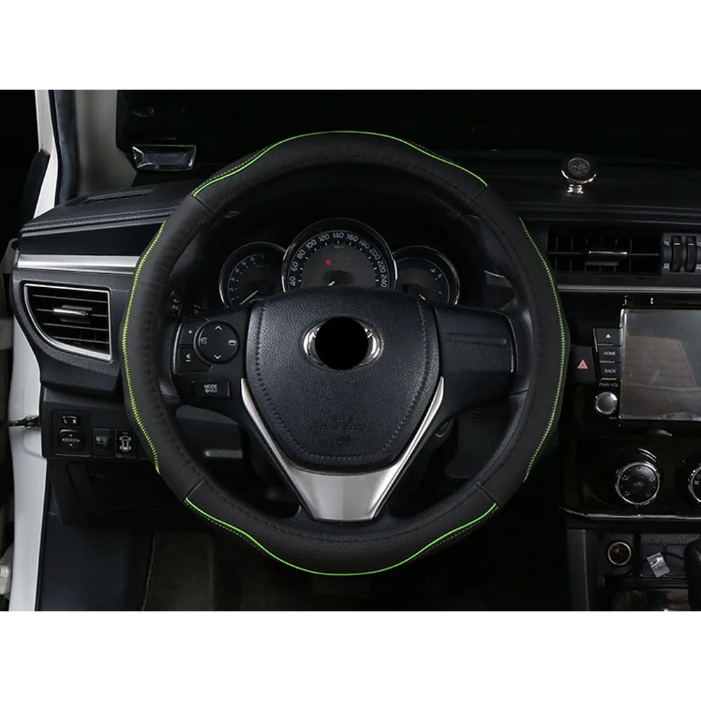 Подходит для Calvary Camry Ray Corolla RAV4 Кожаный Автомобильный чехол на руль 38 см/15 ''протектор аксессуары для интерьера
