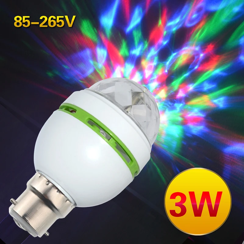 Party Led light B22 Base LED Stage Light Colorful Bulbs DJ Light  LED Stage Lamp bulb  LED Stage Light Party Lights D40