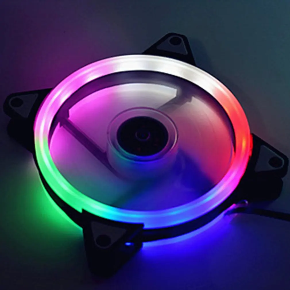 Hot 120mm PC Computer Case Fan Cooling Cooler Adjustable RGB Led 12V Mute Ventilador PWM RGB Case Fans Adjust Speed For Computer