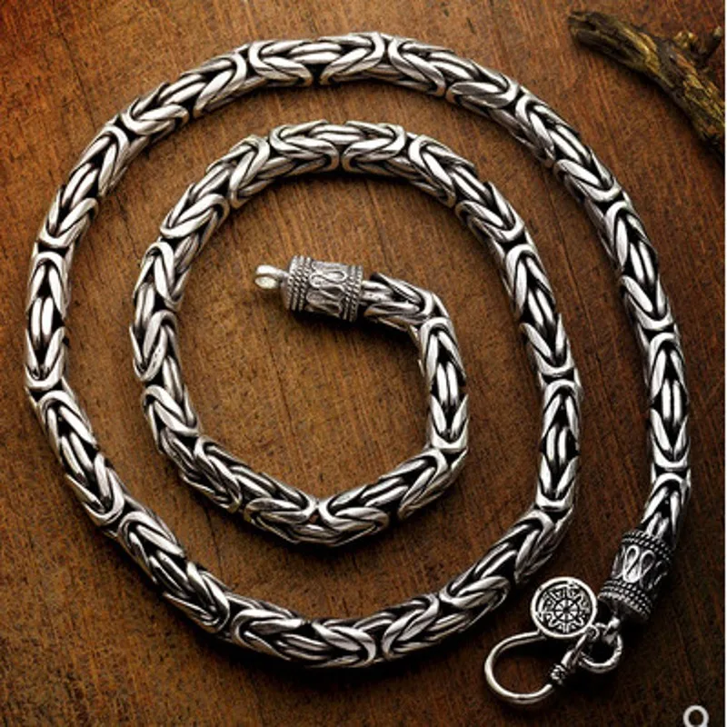 BOCAI Новое Чистое Серебро S925 ювелирное изделие мужское ожерелье Rretro мир линии 2021