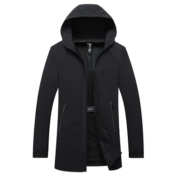 

Season Lian Cap Windbreaker Male Plus Fat plus Size Medium Length Money Coat Spuer Fat Man Loose Leisure Jacket