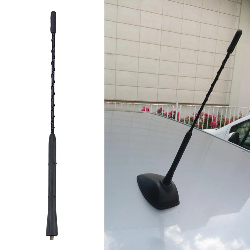 1PC 9/11/16 Inch Universal Car Roof Mast Whip Antenna Enhanced Signal Stereo Radio FM/AM Signal Aerial Amplified Antenna