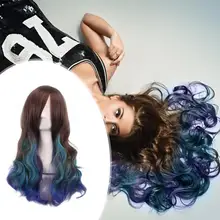 70 см высокая температура волокна парики женщин градиент косплей длинные волнистые поддельные волосы