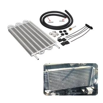 

Transmission Oil Cooler Aluminum Remote Condenser Kit Auto-manual Radiator