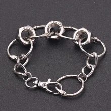 Хип-хоп/панк женские мужские браслеты винт круглая цепочка браслет для рок-улицы танец любовника Новое поступление индивидуальная манжета браслеты