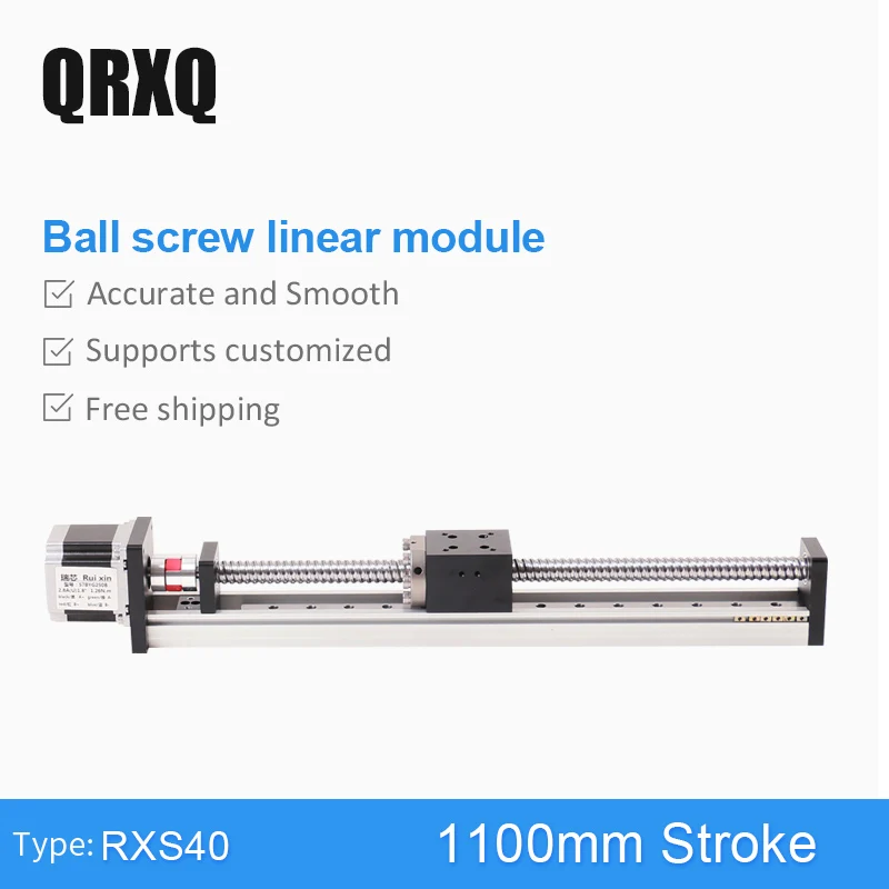 Free return 1100 mm Linear Guide Rail Stage Actuator SFU 1610 Ball Screw For CNC Linear Motion Sliding Table