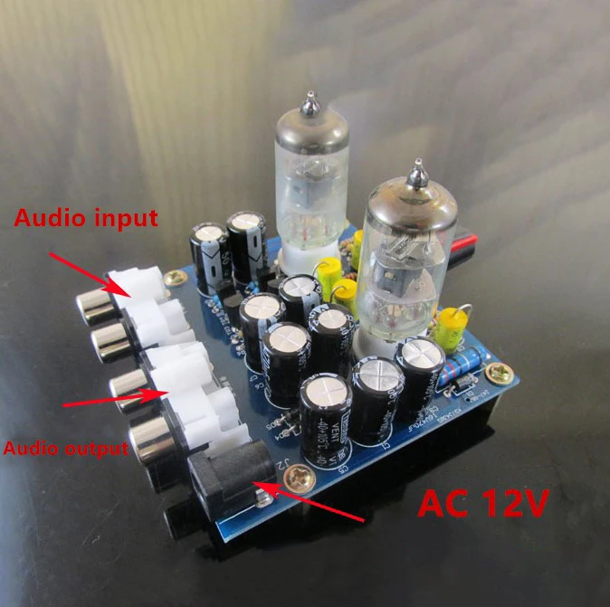 6J1 Tube Amplifier Preamp Board Pre amp Headphone Amp 6J1 Valve Preamp Bile Buffer 2 0 Channel Stereo Audio amplificador Diy Kit