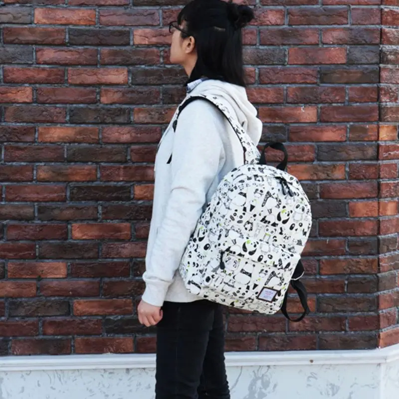 #*Cheap Panda Printed Backpack Laptop Travel Daypack College Bookbags School Rucksack for Teenager Girls 517D