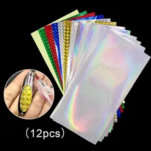 12pcs 20x10cm Bait Sticker DIY Fish Reflective Holographic Lure Tape Fishing Tackle For Freshwater Lures Spoons Flashers Lure