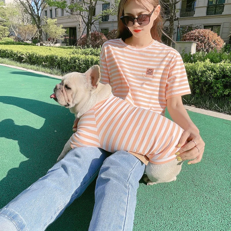 Matching Family Outfit Striped Dog and Owner Shirt