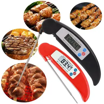 

Digital Probe Food Thermometer Foldable Food BBQ Meat Oven Folding Kitchen Thermometer Cooking Water Oil Tools