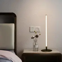 Современный светодиодный прикроватный столик в скандинавском стиле черного цвета для спальни, гостиной, чердака, для личного офиса, минималистичный, декоративный
