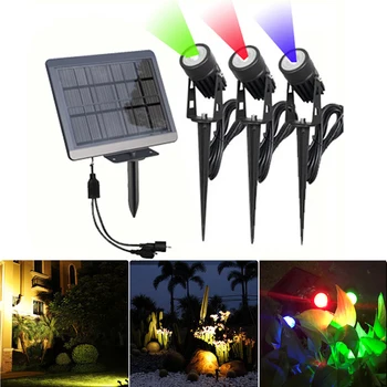

3-in-1 Waterproof Solar Lights Outdoor LED Lamp for Yard Garden Driveway Festival Decor L9 #2