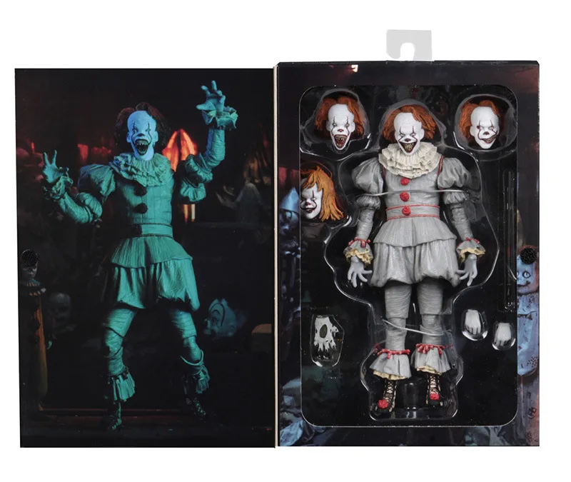 7 дюймов 18 см 4 типа NECA Pennywise Джокер фигурка игрушка кукла ужас подарок на Хэллоуин - Цвет: D IN BOX