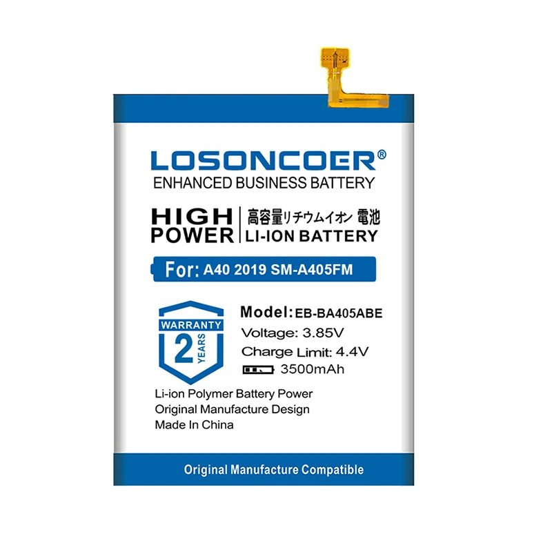 0 цикл LOSONCOER 3500 мАч EB-BA405ABE батарея для SAMSUNG Galaxy A40 SM-A405FM/DS SM-A405FN/DS GH82-19582A