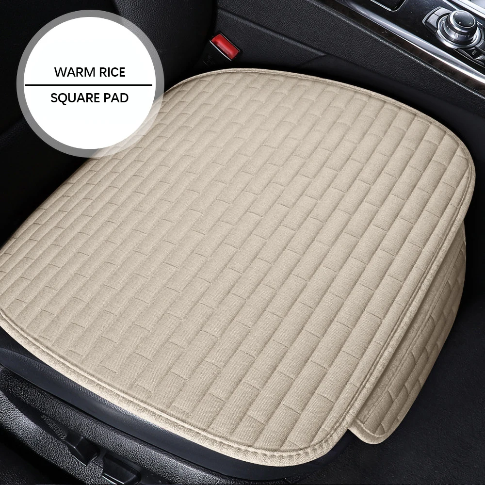 bench cushions indoor Car Seat Cover Front/Rear Flax Seat Protect Cushion Universal Breathable Comfortable  Automobile Protector Pad Car Covers Mat chaise lounge cushions Cushions