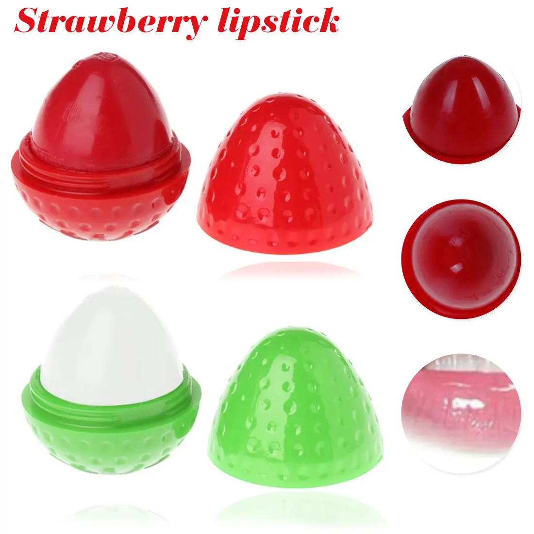 1pcs Strawberry Moisturizer Makeup Lipbalm Labial Glair Sweet Tast Lip balm Cosmetics Lip Color Lipstick Lipgloss Lip Stain