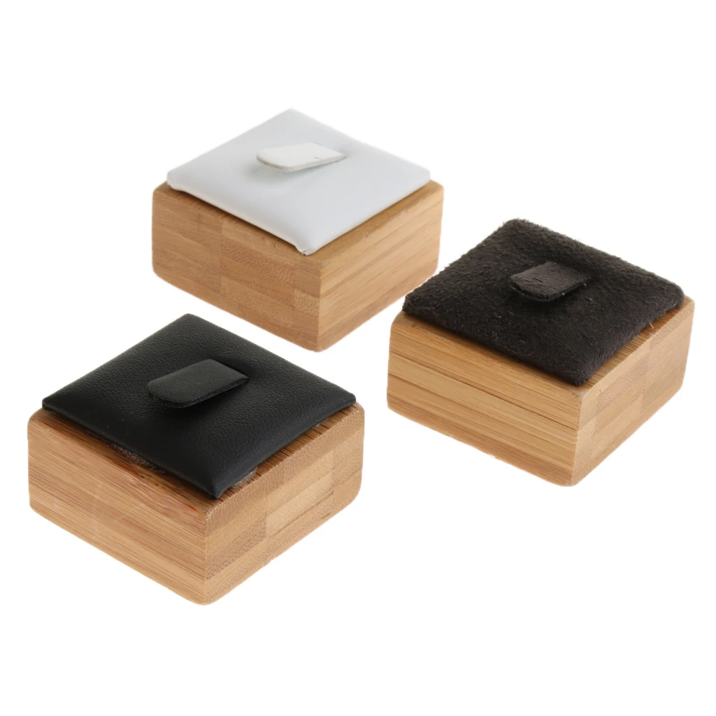 Solid Wooden Ring Jewelry Display Stand Holder Single Ring Exhibition