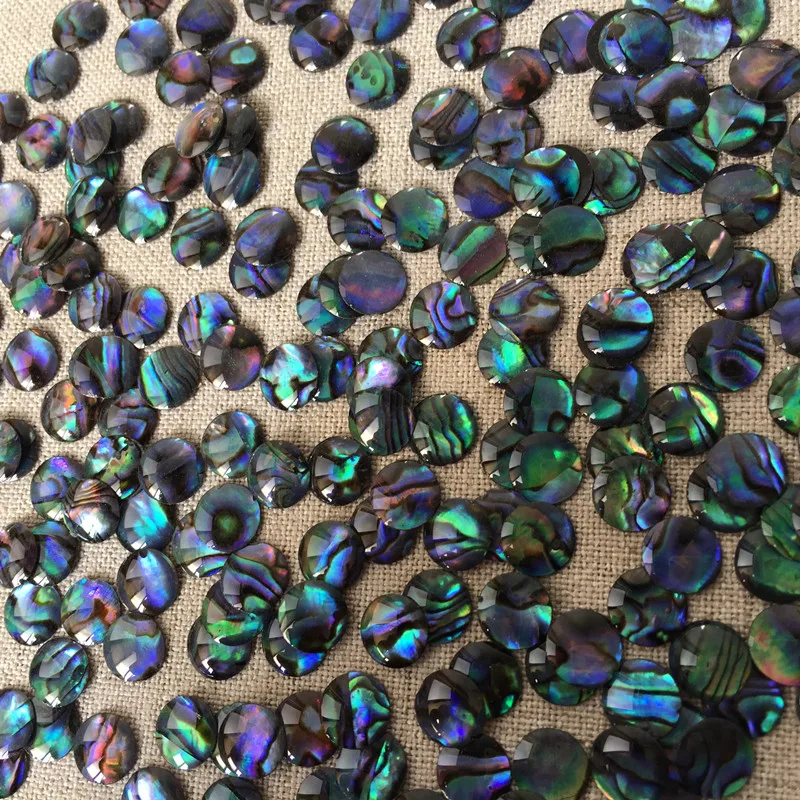 1Lot(50pcs) Diameter 8mm Creative Design Convex Surface Abalone Shell Ornaments Accessories DIY Home Crafts Decoration Materials natural shell ornaments