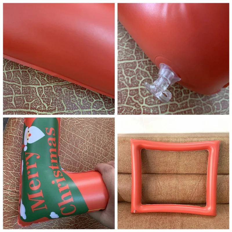 Christmas Inflatable Photo Booth Frame Festive Props Holiday Party Decorations Photo Background Christmas Decoration