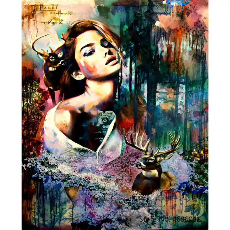 Painting By Numbers Frameworks Coloring By Numbers Home Decor Pictures Figure Painting Decorations RSB8104 - Color: RSB8326