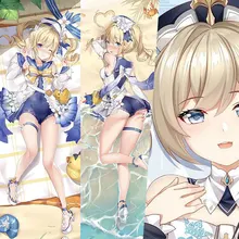 Swimsuit Barbara Dakimakura Cover Game Genshin Impact Hugging Body Pillow Case Anime Girl HD Printed Long Pillow Cases 2wt