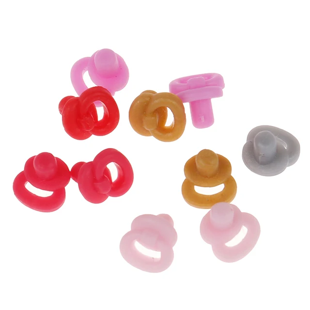 10pcs Dollhouse Miniature Mini Nipples Model Pretend Play Toys Doll Accessories Color Random 6
