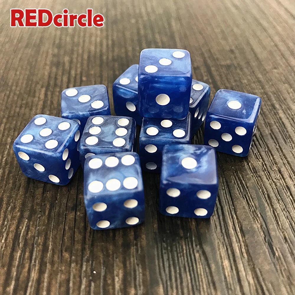 10 шт./компл. 12 мм Высокое качество азартные игры Die D6 кости мраморный эффект с