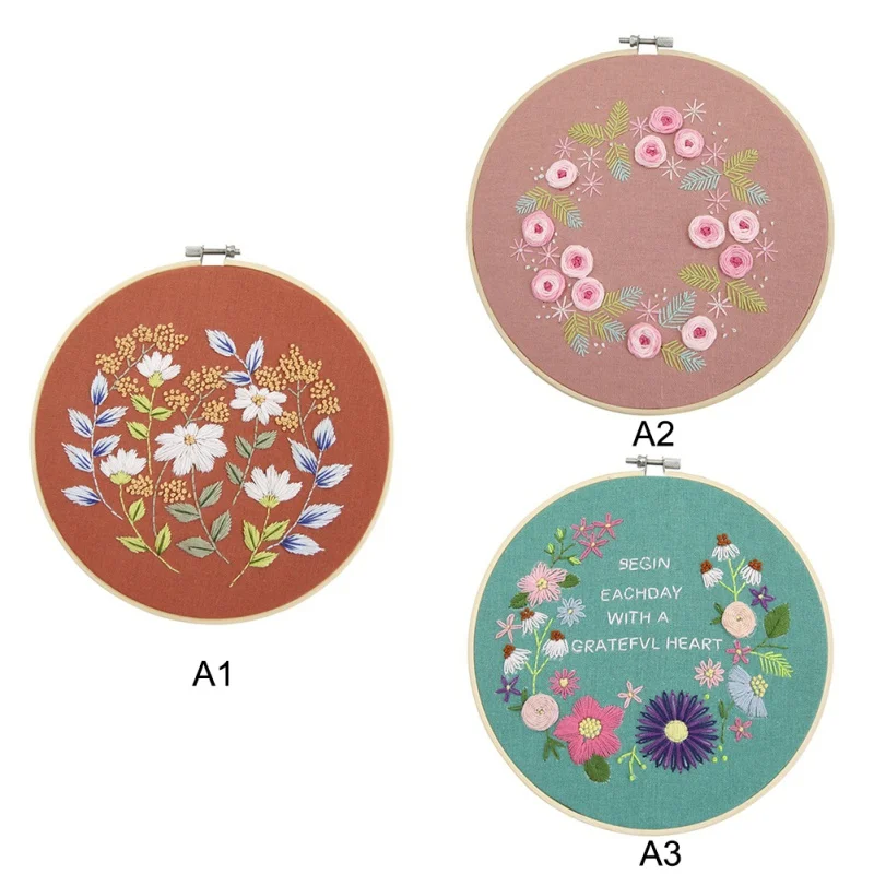 Простая вышивка для рукоделия для начинающих, тренировочные наборы, Современная Цветочная Роспись стен, цветочное искусство для домашнего декора