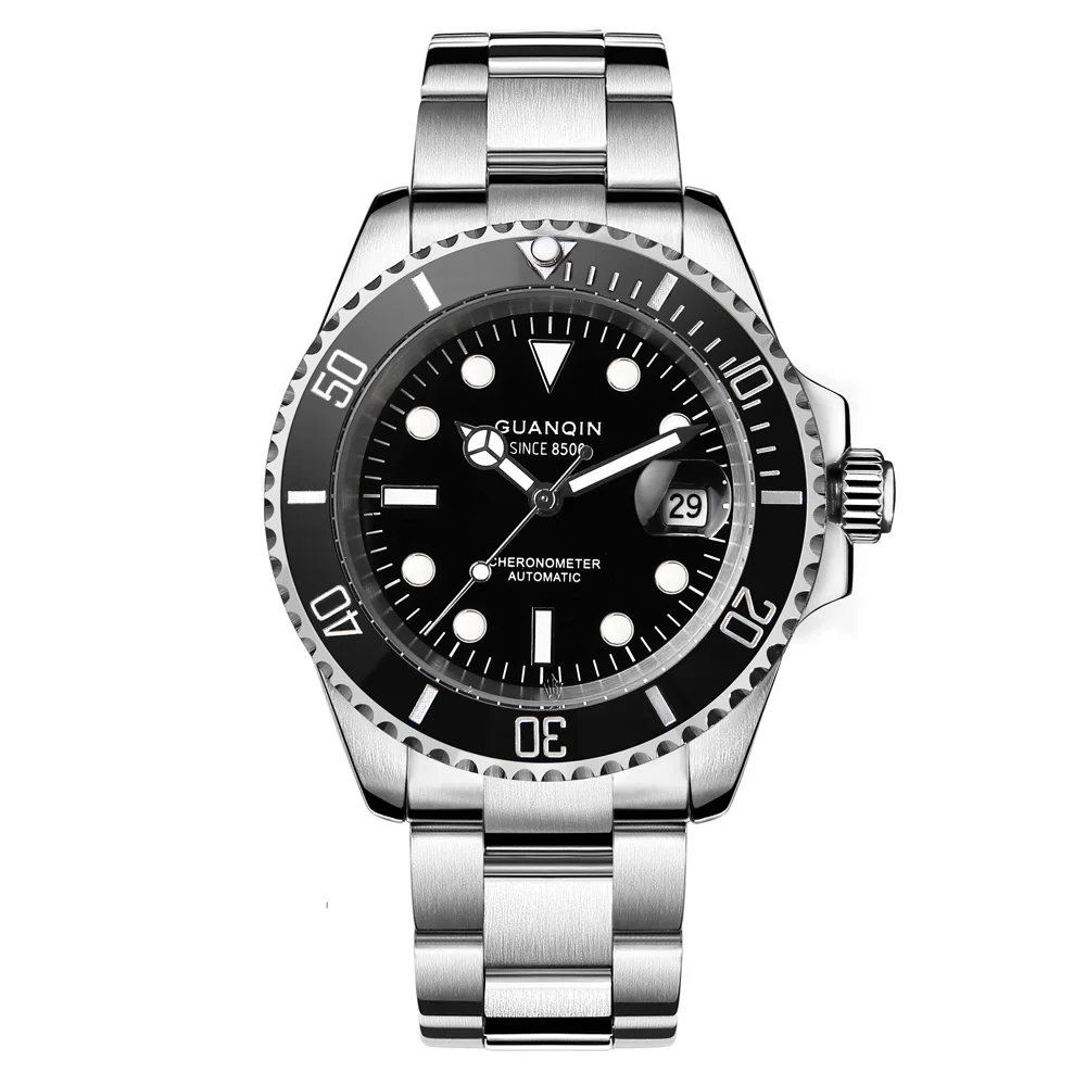

GUANQIN 2019 Automatic watch miyota Movement waterproof men watches Top brand luxury clock mechanical Sapphire 3