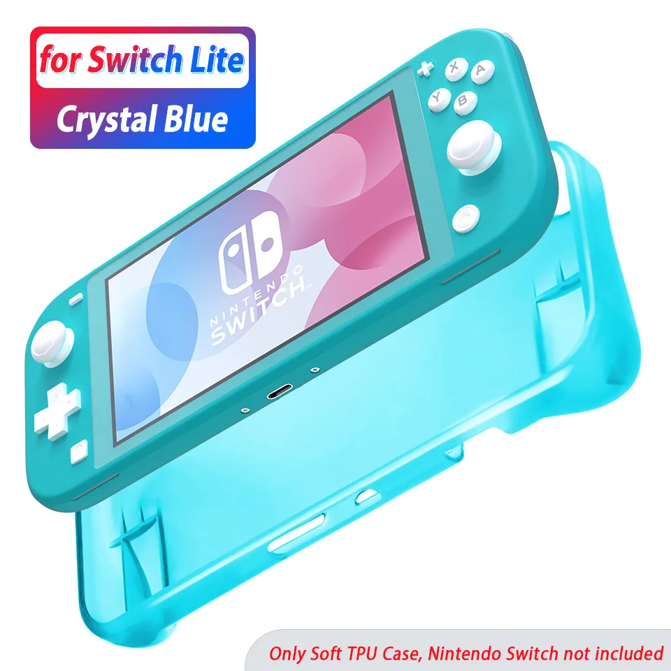 NS lite Blue Мягкий силиконовый чехол для Ninetendo Switch, защитный чехол, чехол для Ninetendo Switch Lite NS, TPU чехол, ракушки с настольной подставкой - Цвет: NS lite Blue