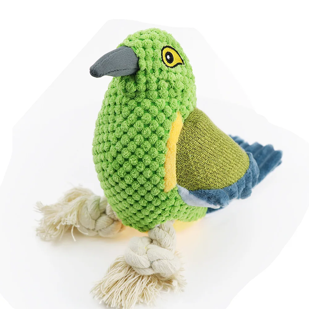 

Pet Plush Toy Corduroy Pineapple Cube Sounding Parrot Bird Molar Toy Bite-Resistant